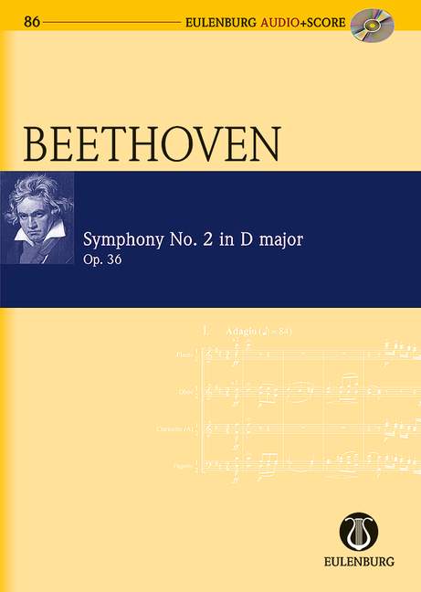 Beethoven: Symphony No. 2 D major Opus 36 (Study Score + CD) published by Eulenburg